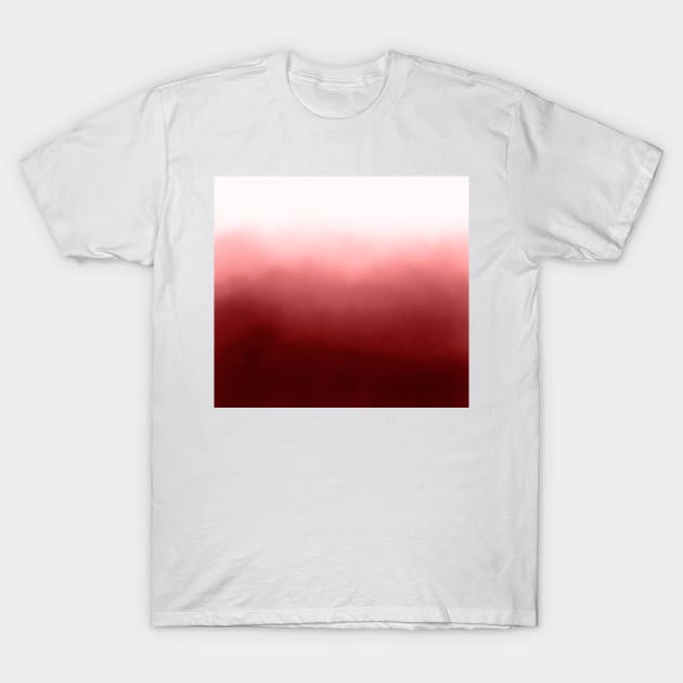 Boho Crimson Red Ombre Gradient Dip Dye T-Shirt by karenmcfarland13